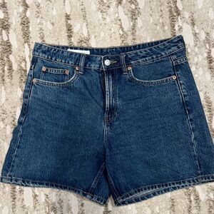 Zara Dark Blue Jean Shorts